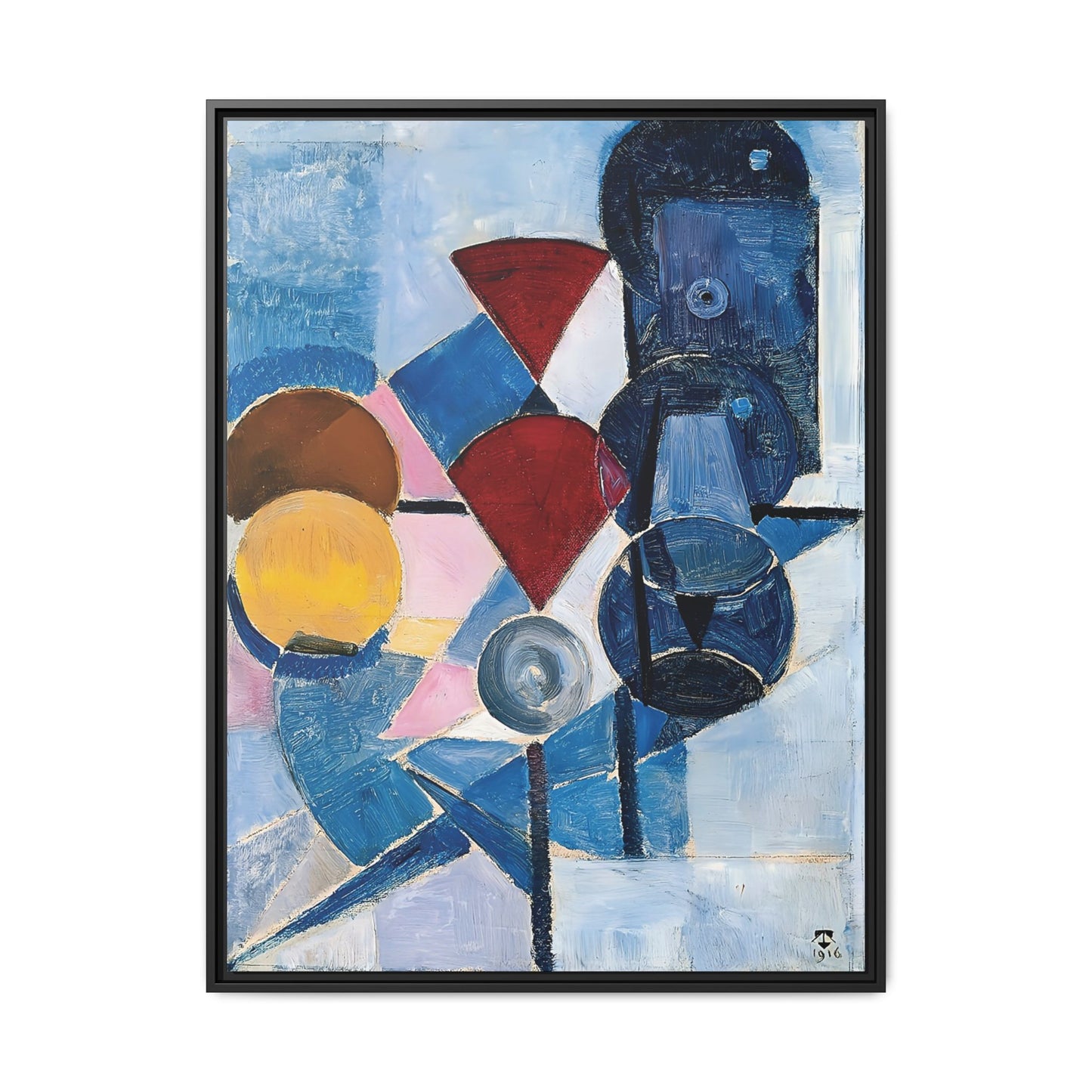 Composition II Still Life 1916 by Theo van Doesburg  / Toile encadrée sur caisse américaine