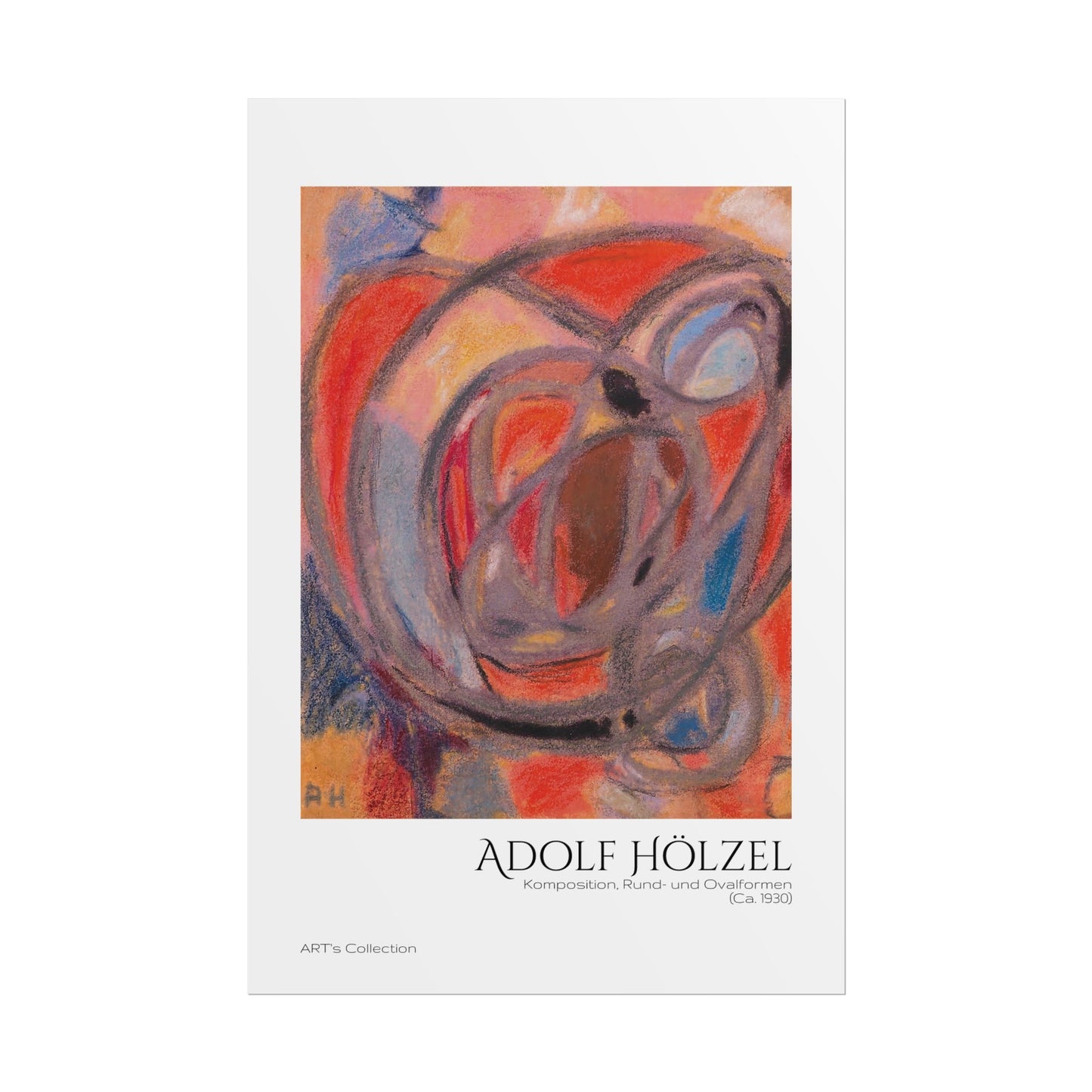 Komposition, Rund- und Ovalformen (Ca. 1930) by Adolf Hölzel / Affiche imprimée - Série ART's Collection
