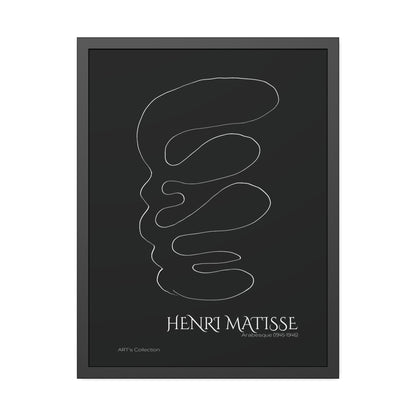 Arabesque (1945-1946) black édition by Henri Matisse / Affiche Encadrée série ART's Collection
