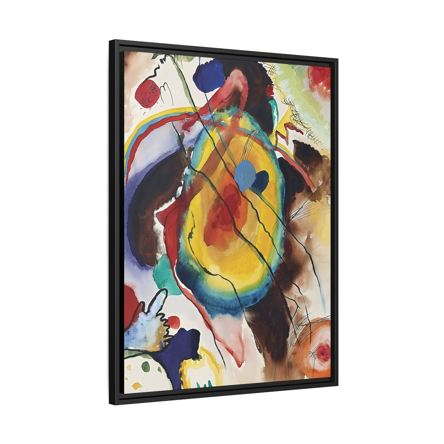 Entwurf zu einem Wandbild für Edwin R. Campbell by Wassily Kandinsky (1914) by Wassily Kandinsky / Toile encadrée sur caisse américaine