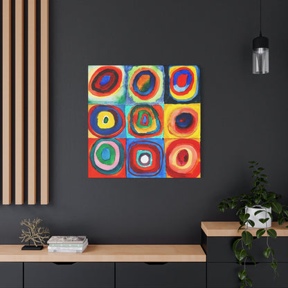 Quadrate mit konzentrischen Ringen (1913) by Wassily Kandinsky  / Reproduction Fine Art sur Toile / Epaisseur 3,2cm - 1'25 po