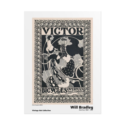 Victor bicycles (1895) by Will Bradley / Affiche imprimée - Série Vintage Ads Collection