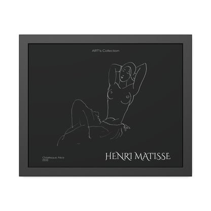Odalisque, Nice (1931) black édition by Henry Matisse  / Affiche Encadrée série ART's Collection