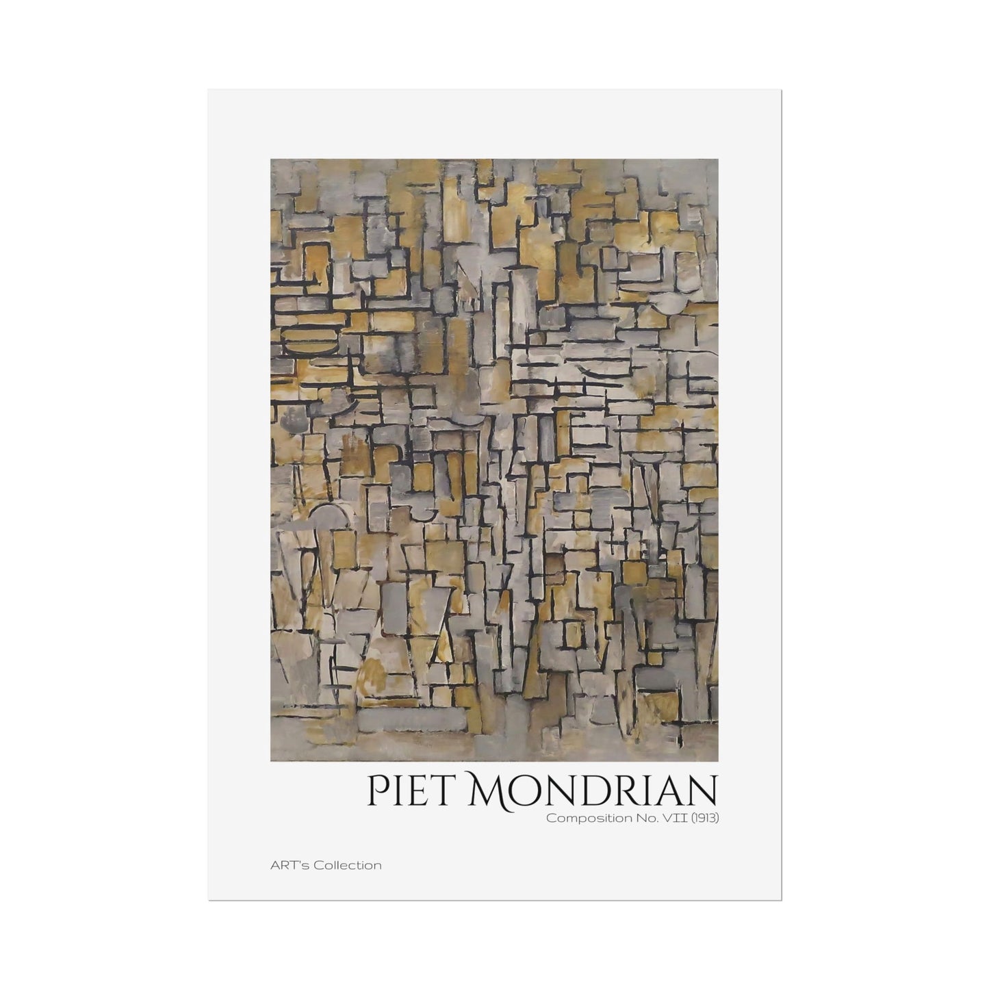 Tableau No. 2, Composition No. VII (1913) by Piet Mondrian / Affiche imprimée - Série ART's Collection
