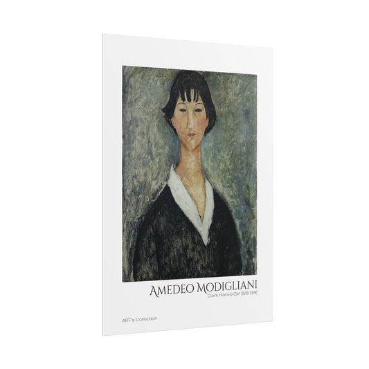 Dark Haired Girl (1918 - 1919) by Amedeo Modigliani / Affiche imprimée - Série ART's Collection