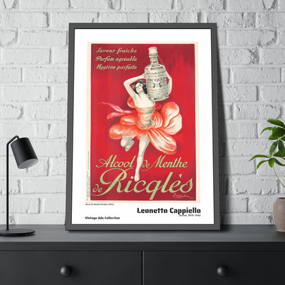 Alcool De Menthe Ricqlès (1924) by Leonetto Cappiello / Affiche Encadrée Série Vintage Ads Collection