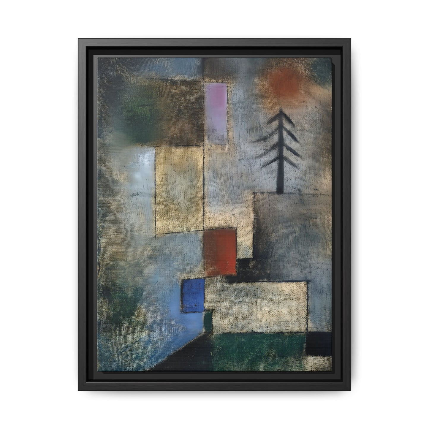Small Picture of Fir Trees (1922) by Paul Klee / Toile encadrée sur caisse américaine