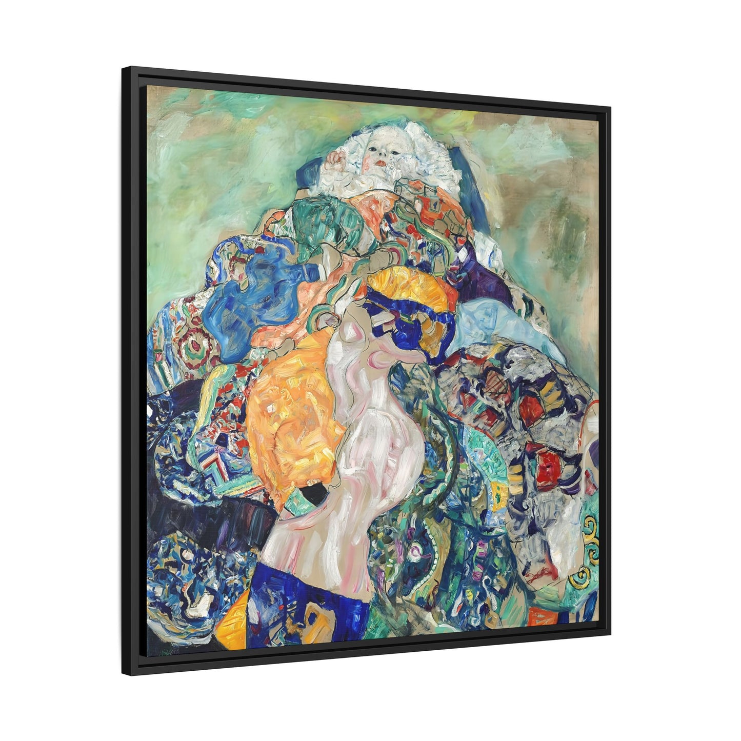 Baby (Cradle) (1917-1918) by Gustav Klimt / Toile encadrée sur caisse américaine
