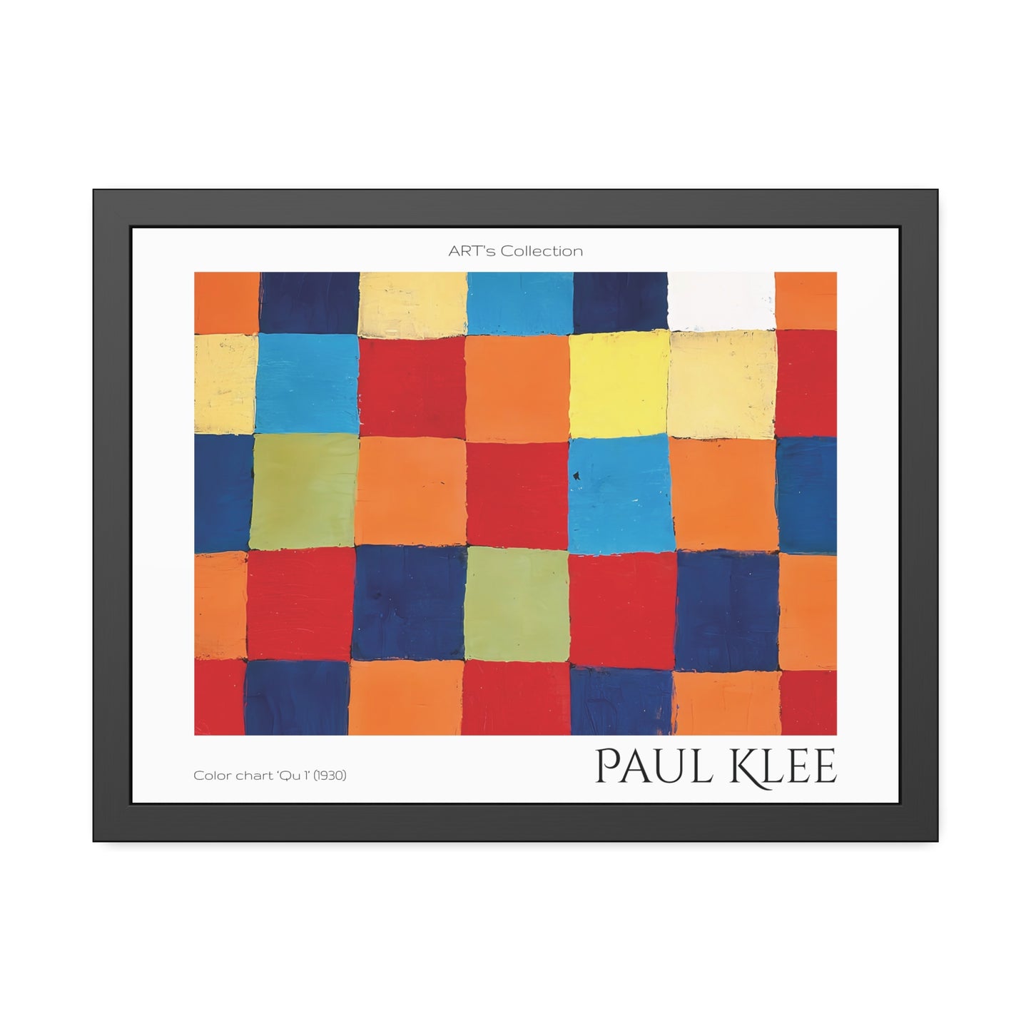 Color chart Qu 1 (1930)  by Paul Klee / Affiche Encadrée série ART's Collection