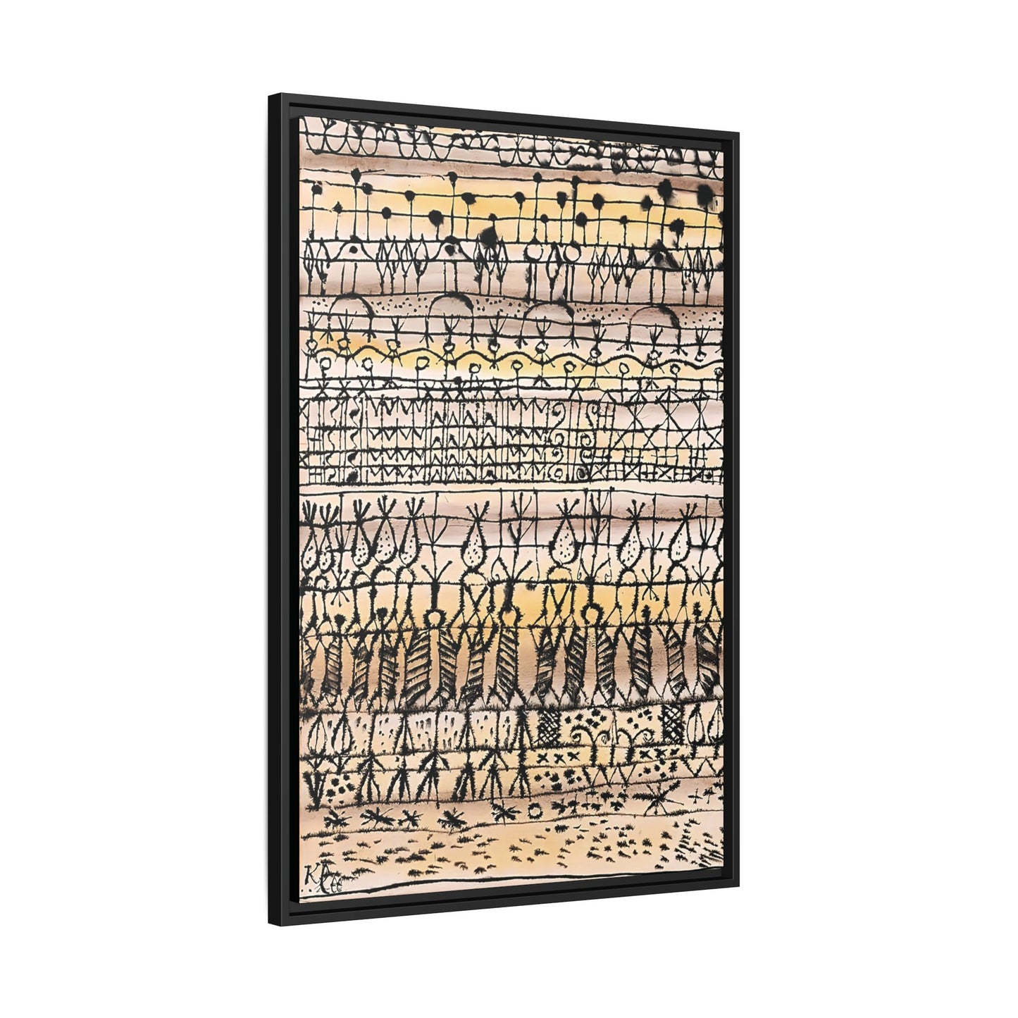 ERA Cooling in a Garden of the Torrid Zone (1923) by Paul Klee / Toile encadrée sur caisse américaine