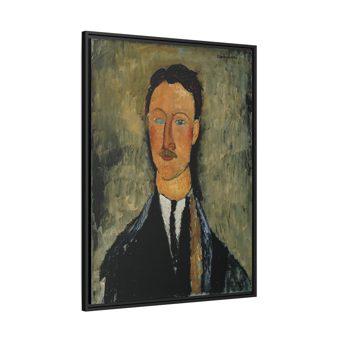 Portrait Of The Artist Léopold Survage (1918) by Amedeo Modigliani / Toile encadrée sur caisse américaine