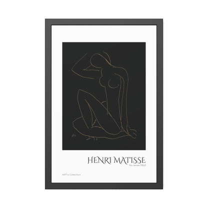 Nu assis (1952) by Henri Matisse version imposition / Affiche Encadrée série ART's Collection