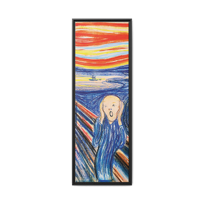 The Scream (1895) color version by Edvard Munch  / Toile encadrée sur caisse américaine
