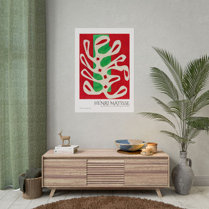 Algue blanche sur fond rouge et vert (1947) by Henri Matisse / Affiche imprimée - Série ART's Collection