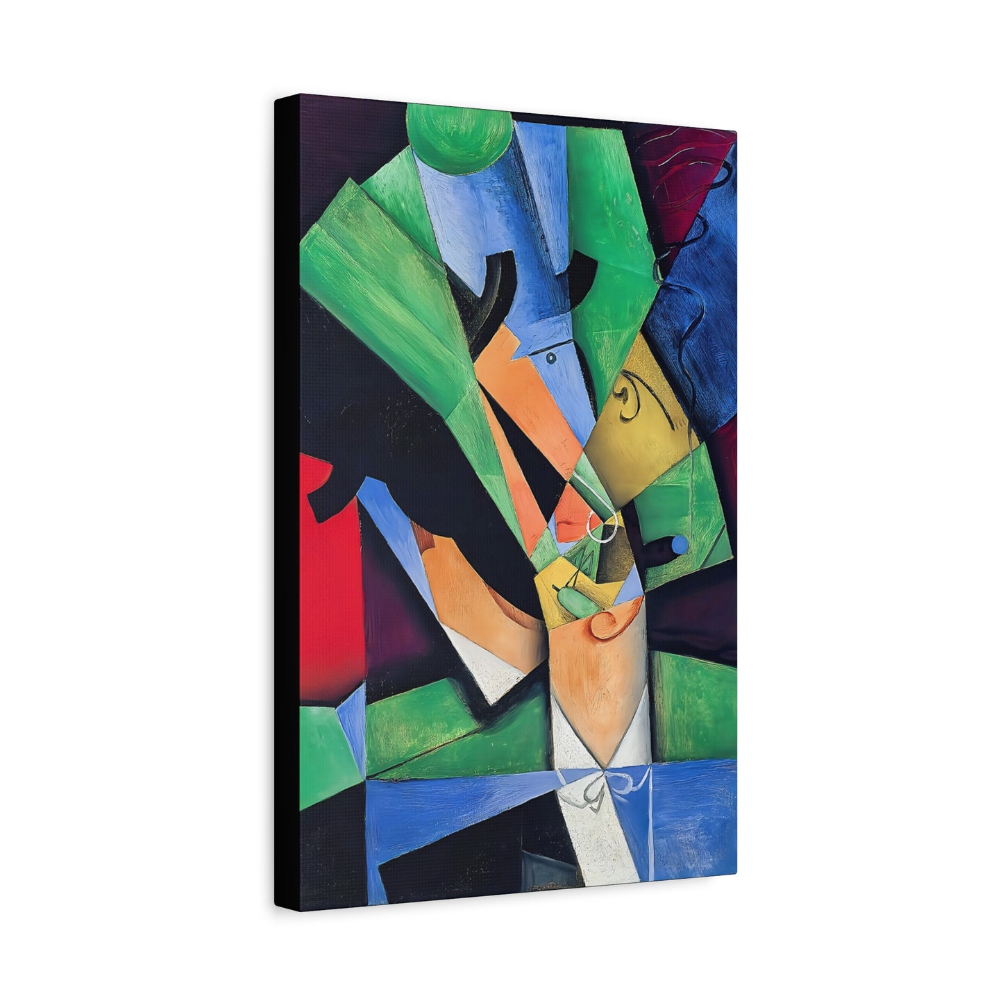 The Smoker (1913) by Juan Gris / Reproduction Fine Art sur Toile / Flanc Large Epaisseur 3.2 cm - 1.25 inch