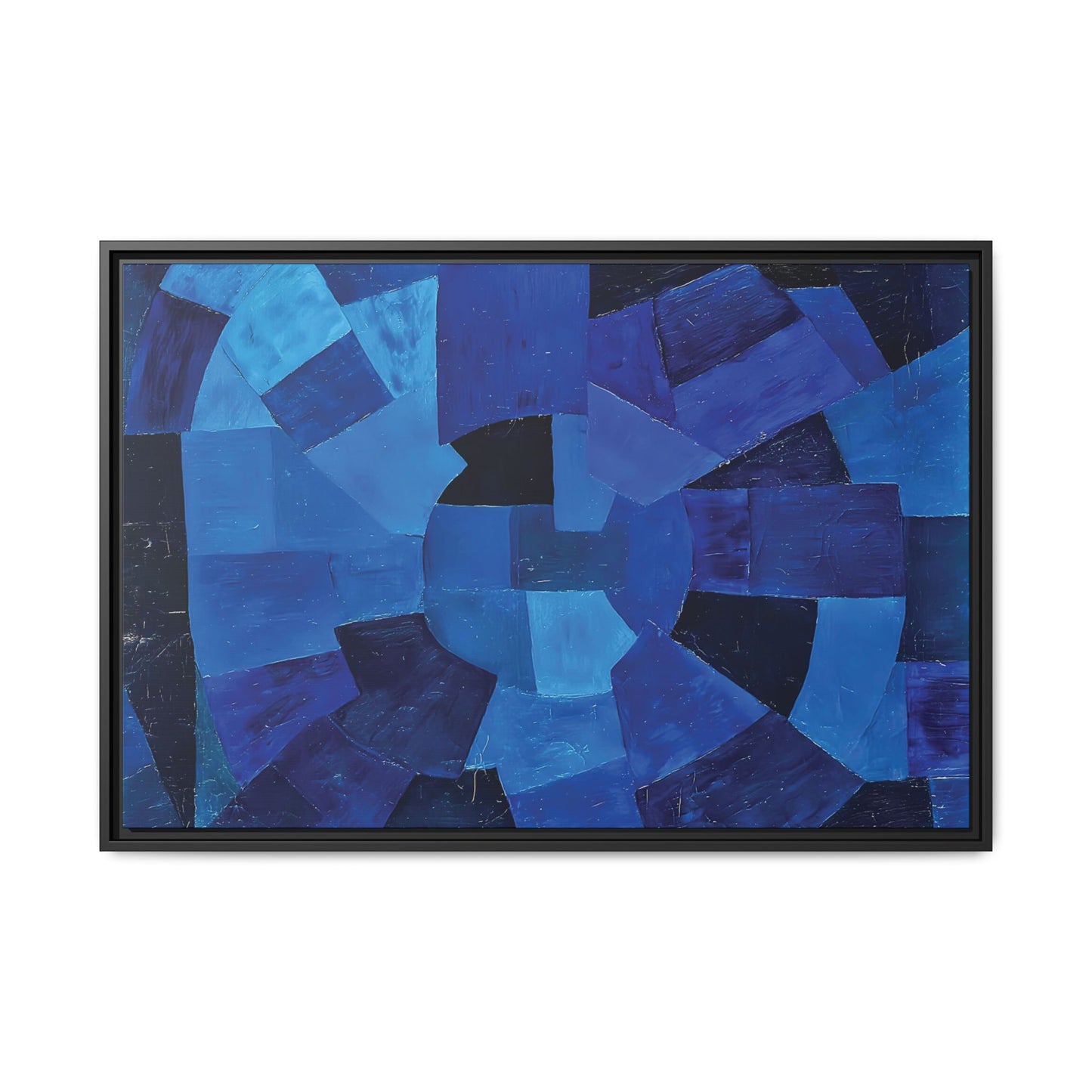 Komposition in Blau (1931) by Otto Freundlich / Toile encadrée sur caisse américaine