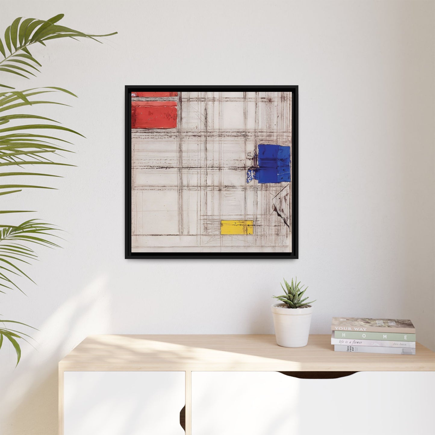 Study for a Composition (1940-1941) by Piet Mondrian  / Toile encadrée sur caisse américaine