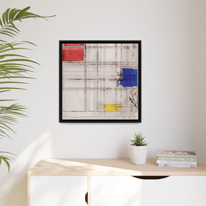 Study for a Composition (1940-1941) by Piet Mondrian  / Toile encadrée sur caisse américaine